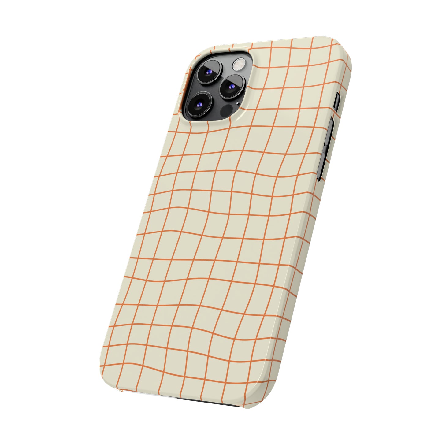 Soft Beige Dizzy Grid Snap Case