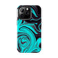 Aqua liquid marble pattern Tough Case