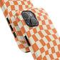 Retro Orange Peel Crazy Checkers Tough iPhone Case