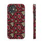 Red Snake Skin Snap Case