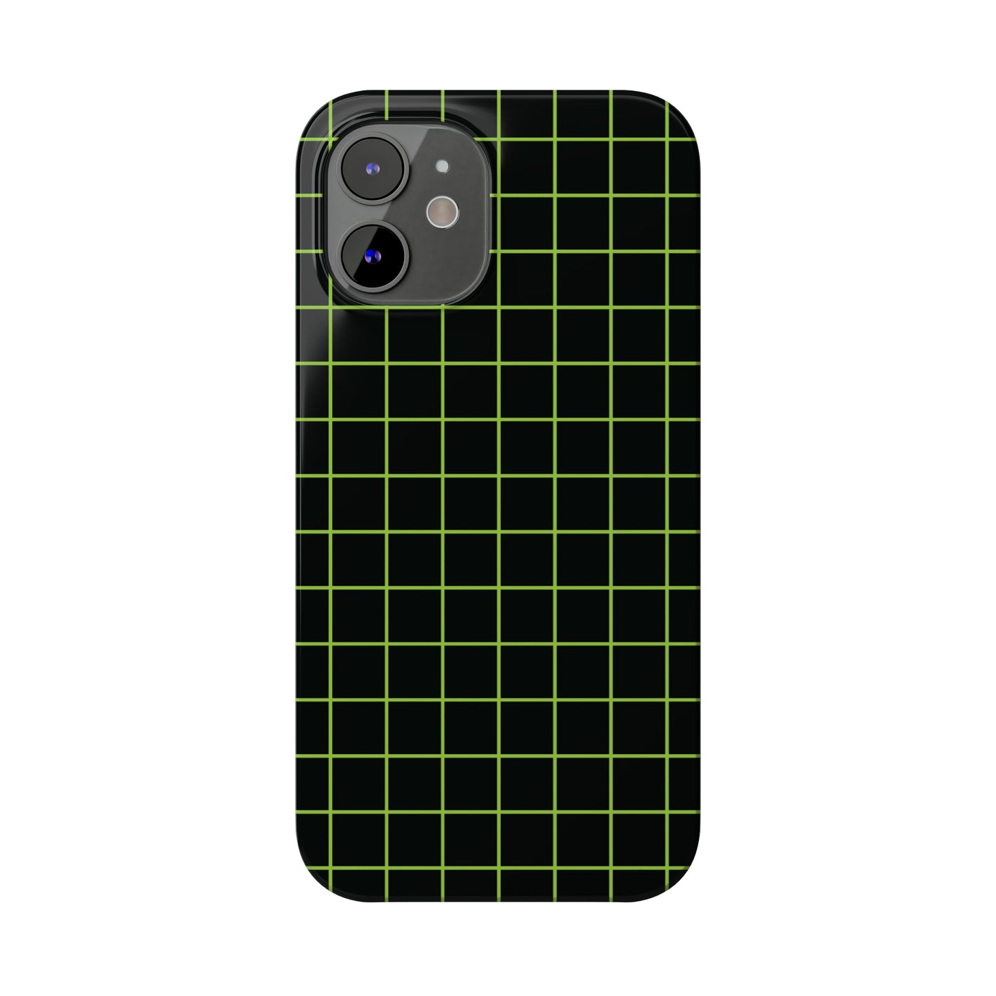 Green Grid Snap Case