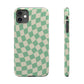 Pistachio Checkers Snap Case