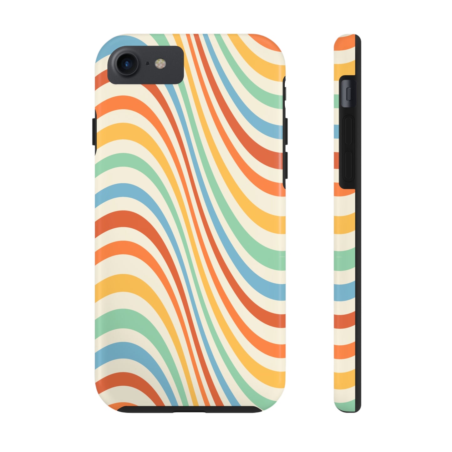 Retro Swirl Tough iPhone Case