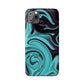 Aqua liquid marble pattern Snap Case