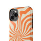 Orange Dizzy Spiral Tough iPhone Case