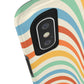 Retro Swirl Tough iPhone Case