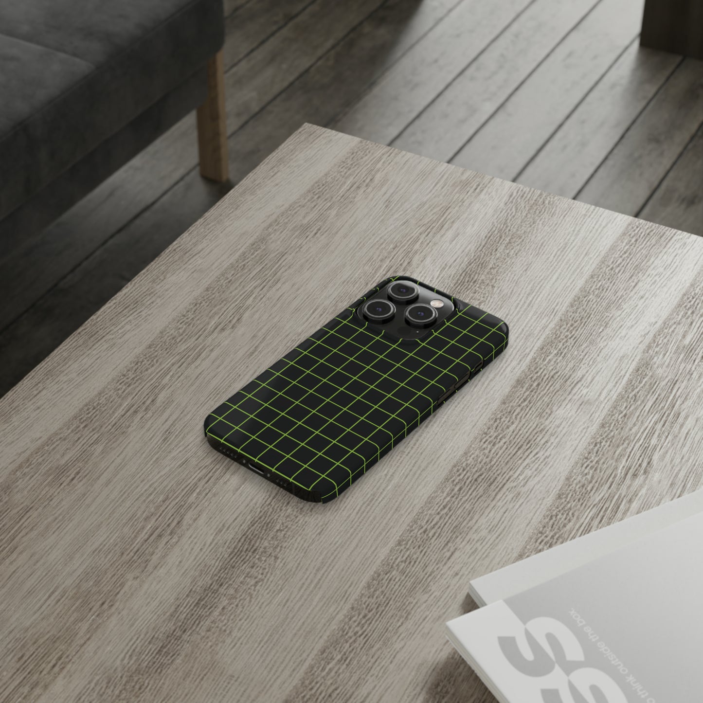 Green Grid Snap Case