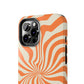 Orange Dizzy Spiral Tough iPhone Case