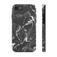 Grey & White liquid paint pattern Tough Case