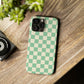 Retro Mint Checkers Snap Case