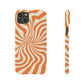 Orange Dizzy Spiral Snap Case