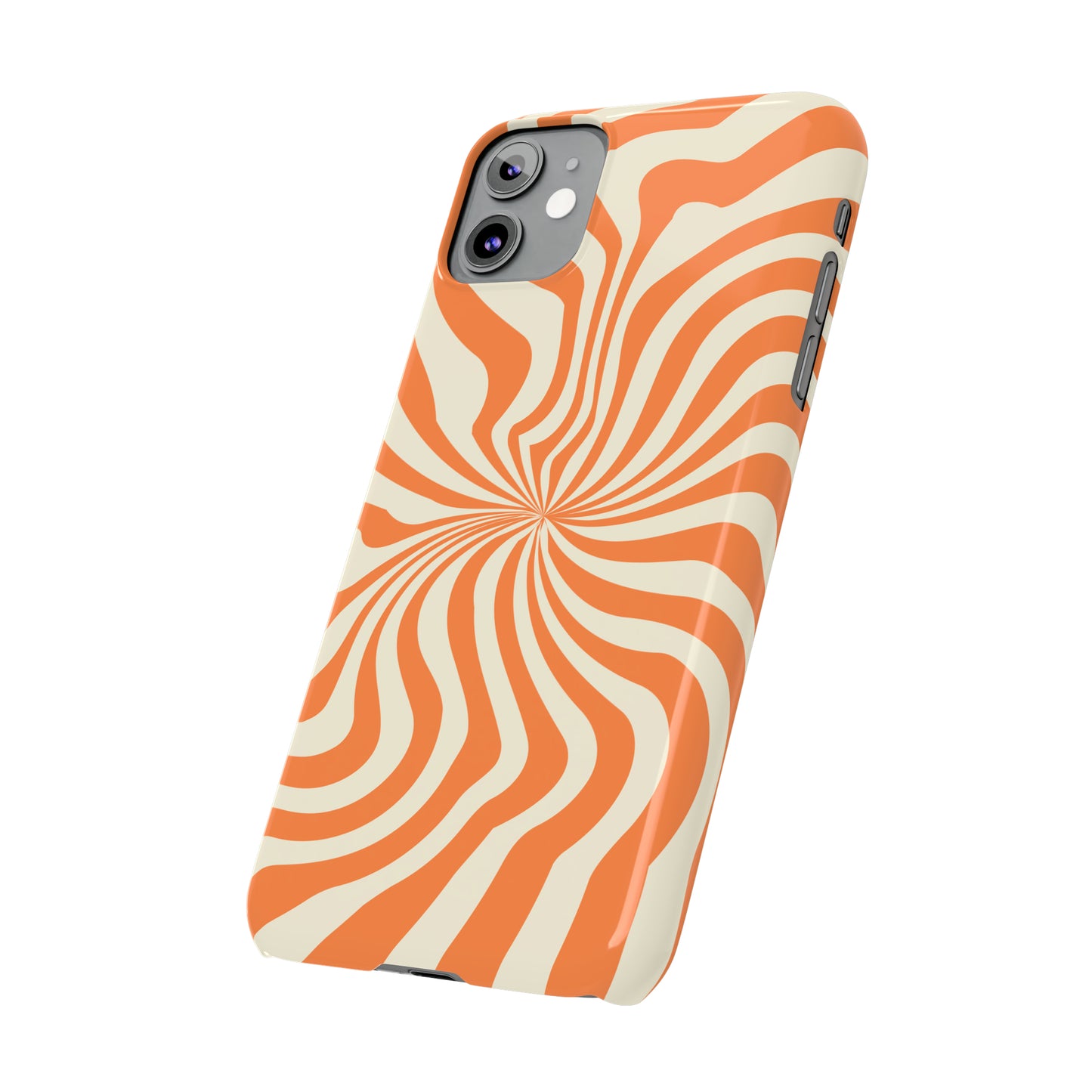 Orange Dizzy Spiral Snap Case