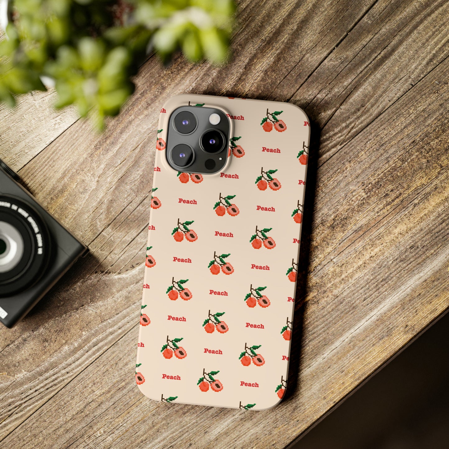 Pixelated Peach Snap Case