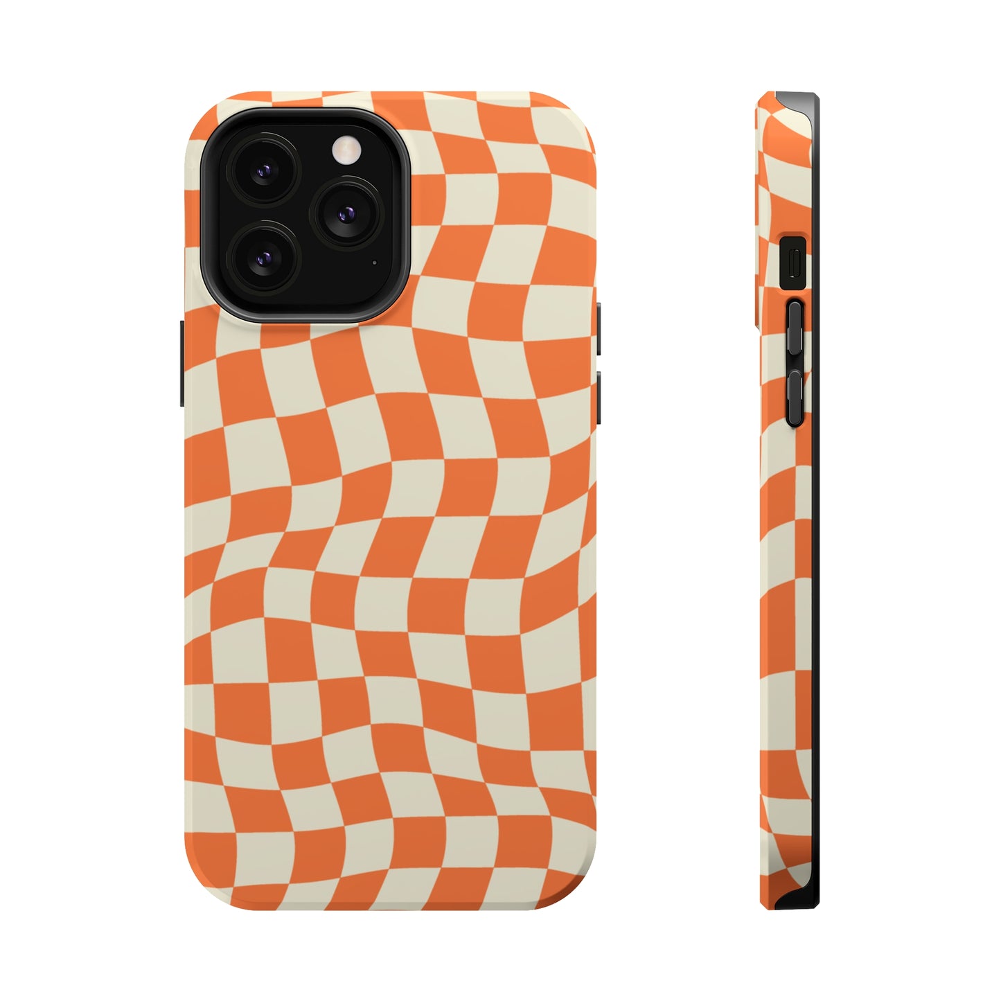 Retro Orange Peel Crazy Checkers MagSafe Tough Case