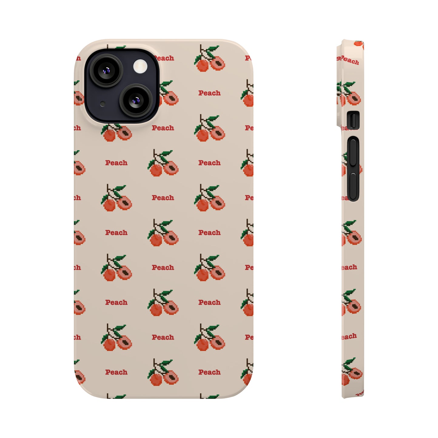 Pixelated Peach Snap Case