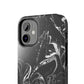 Grey & White liquid paint pattern Tough Case