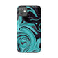 Aqua liquid marble pattern Snap Case