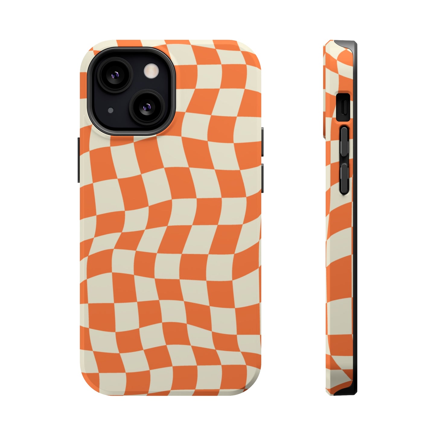 Retro Orange Peel Crazy Checkers MagSafe Tough Case