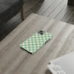 Retro Mint Checkers Snap Case