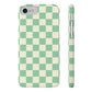 Retro Mint Checkers Snap Case