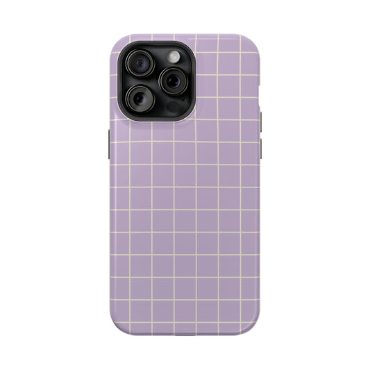 Lavender Grid MagSafe Tough Case