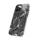 Grey & White liquid paint pattern Tough Case