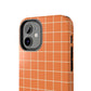 Tangerine Grid Tough iPhone Case