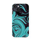 Aqua liquid marble pattern Snap Case