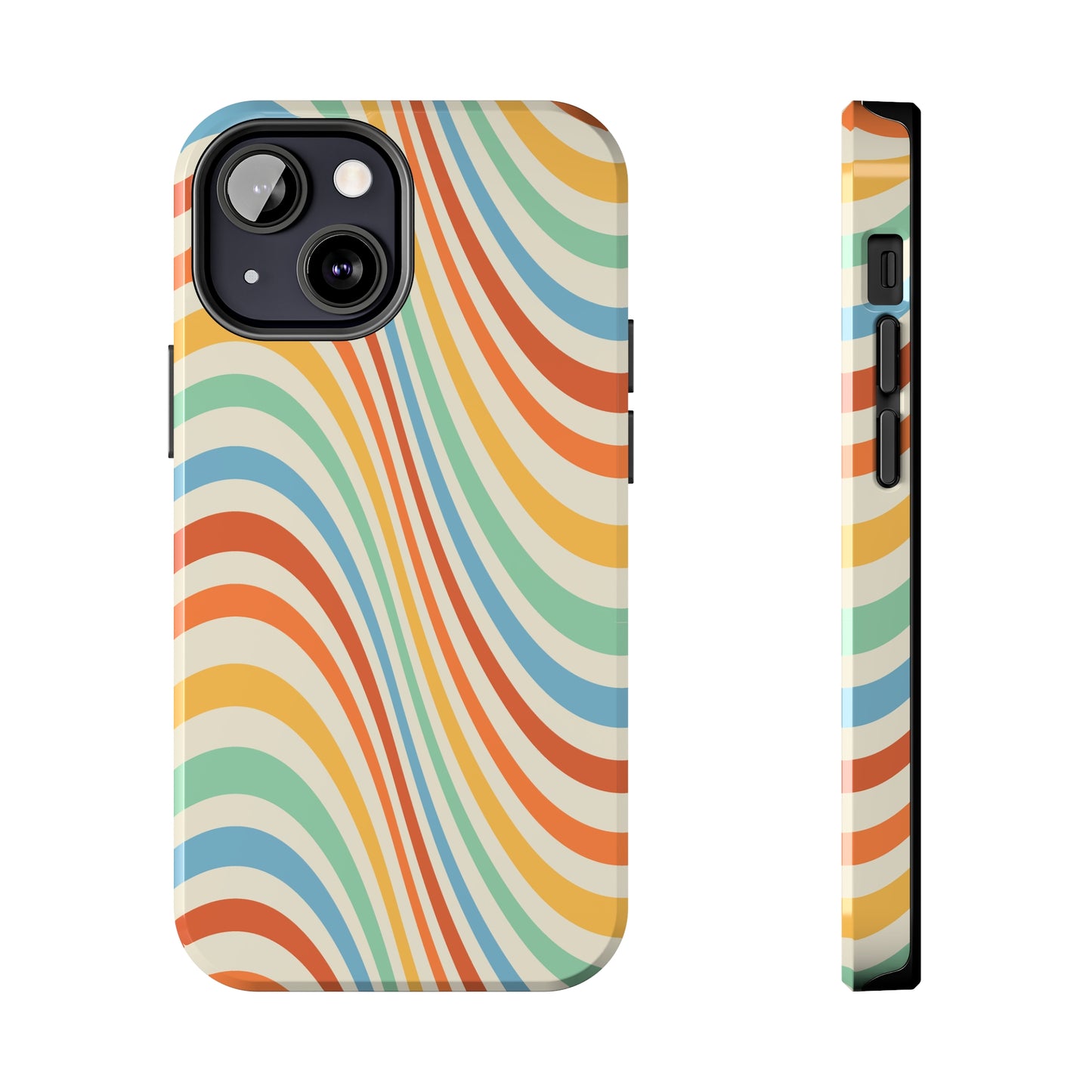 Retro Swirl Tough iPhone Case