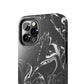 Grey & White liquid paint pattern Tough Case