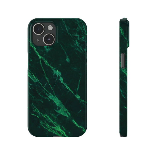 Dark green marble pattern Snap Case