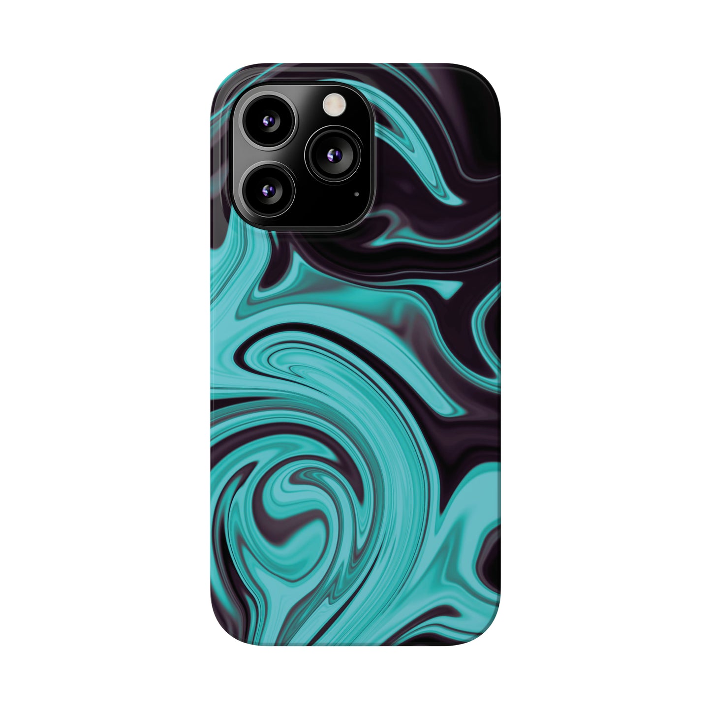 Aqua liquid marble pattern Snap Case