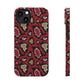 Red Snake Skin Snap Case