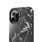 Grey & White liquid paint pattern Tough Case