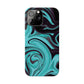 Aqua liquid marble pattern Snap Case