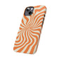 Orange Dizzy Spiral Snap Case