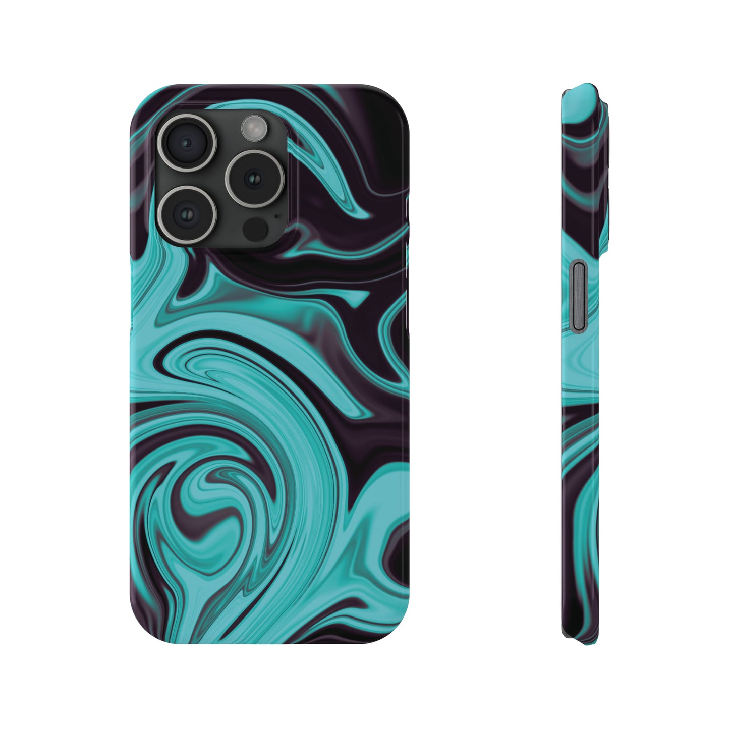 Aqua liquid marble pattern Snap Case