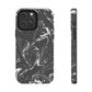 Grey & White liquid paint pattern Tough Case