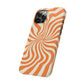 Orange Dizzy Spiral Snap Case