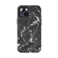 Grey & White liquid paint pattern Tough Case