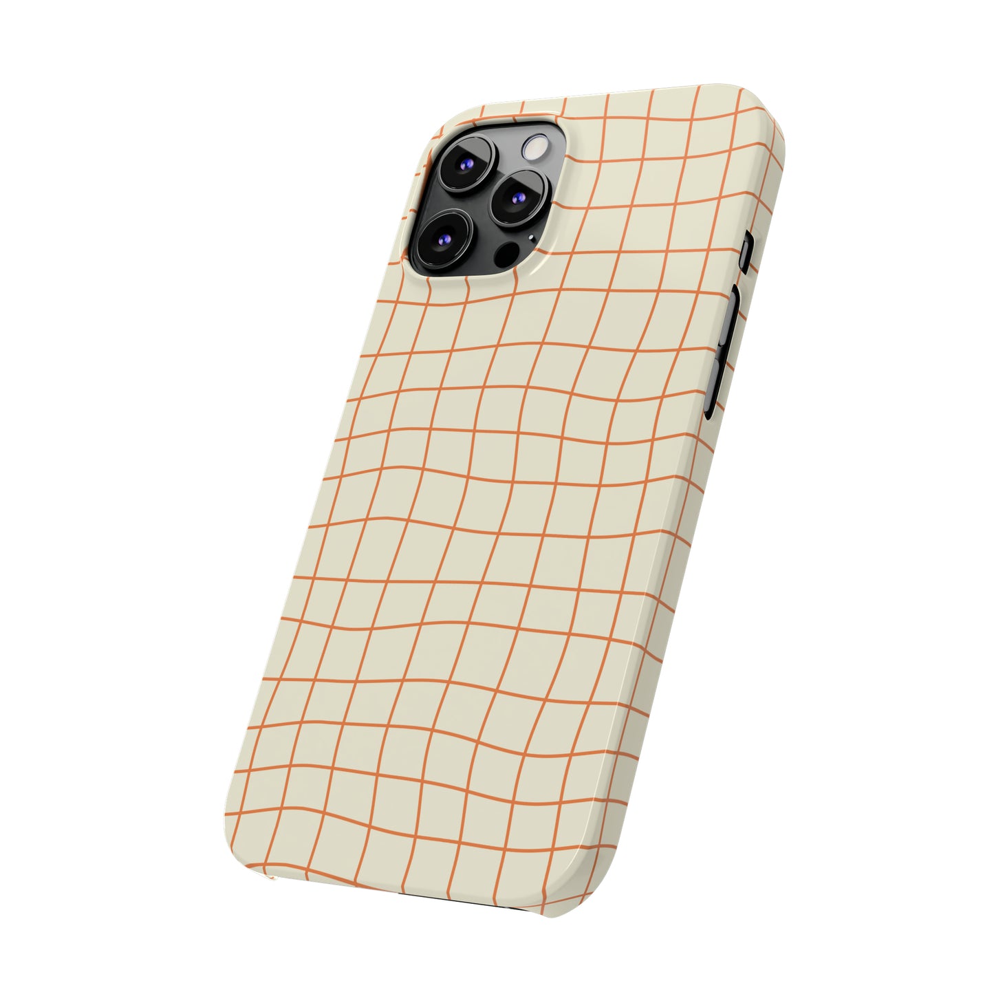 Soft Beige Dizzy Grid Snap Case