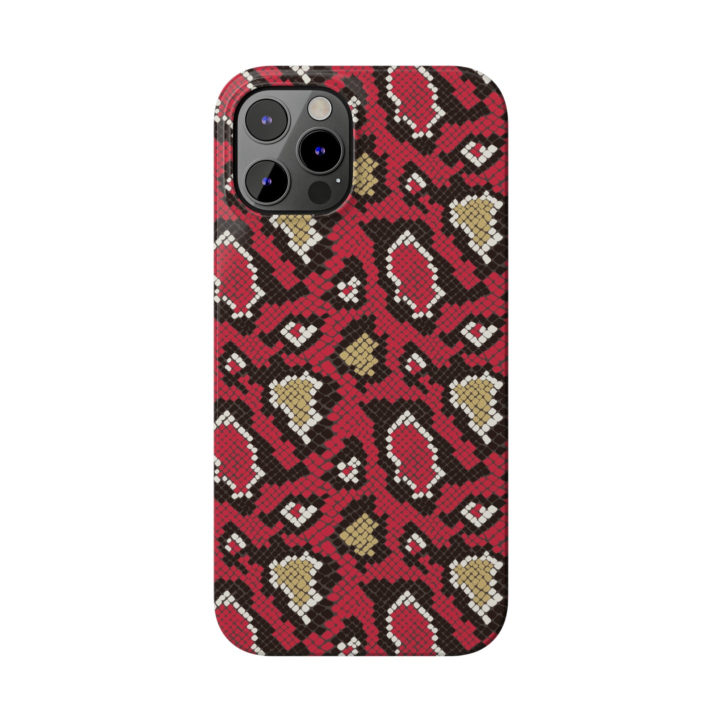 Red Snake Skin Snap Case