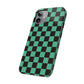 Green Checkers Snap Case