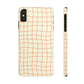 Soft Beige Dizzy Grid Snap Case