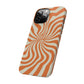 Orange Dizzy Spiral Snap Case