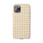 Soft Beige Dizzy Grid Snap Case