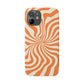 Orange Dizzy Spiral Snap Case