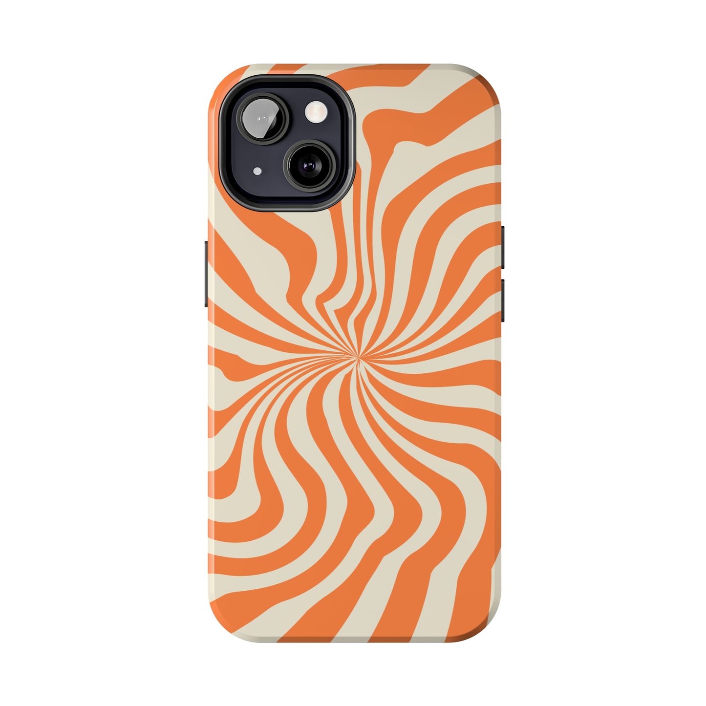 Orange Dizzy Spiral Tough iPhone Case