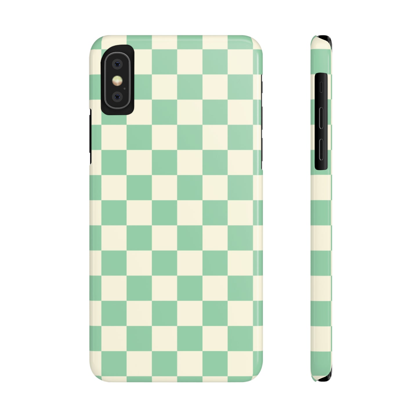 Retro Mint Checkers Snap Case