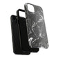 Grey & White liquid paint pattern Tough Case